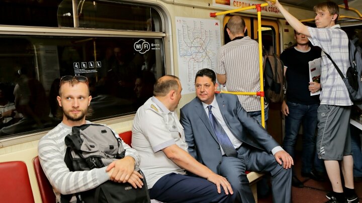 Михаил Акулов на церемонии запуска поезда "Красная стрела". Фото: Vasily Danilin/Globallookpress