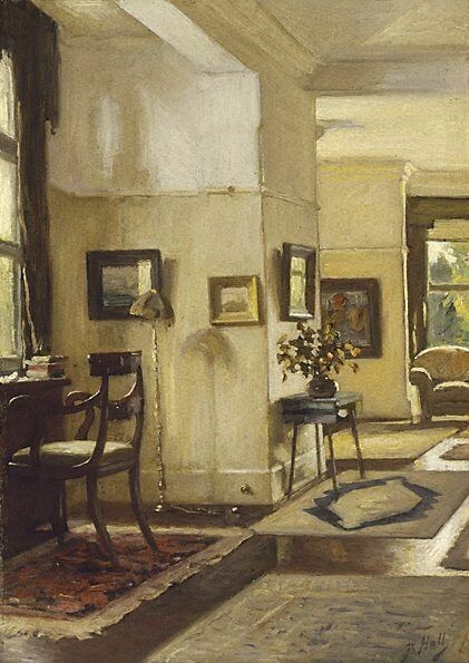  Bernard hall, The Interior [from A Catalogue of Australian Oil Paintings in the National Art Gallery of New South Wales, 1935), B.H. (Australia 1859–1935)  
