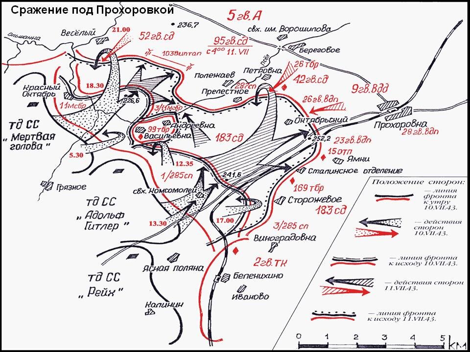 Карта позиций на 12 июля 