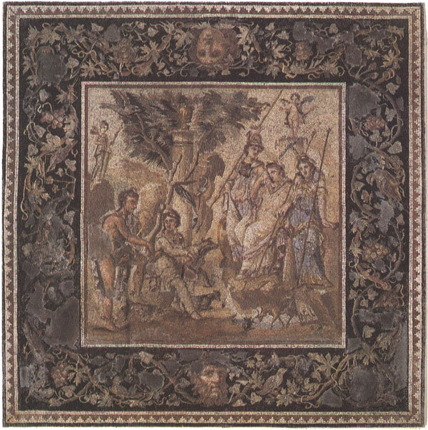 «Суд Париса», мрамор, известняк и стекло тессере, 115–150 гг. н. э

