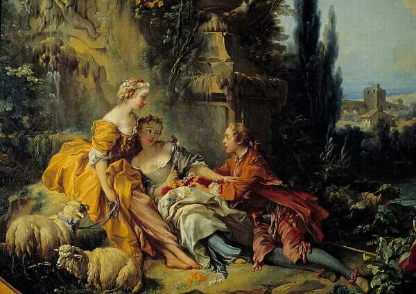 Франсуа Буше (François Boucher, 1703—1770). «Деревенский разговор»