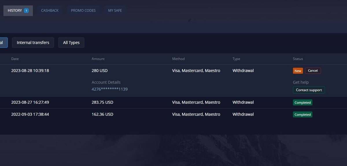 Как накопится нужная сумма, ставлю на вывод