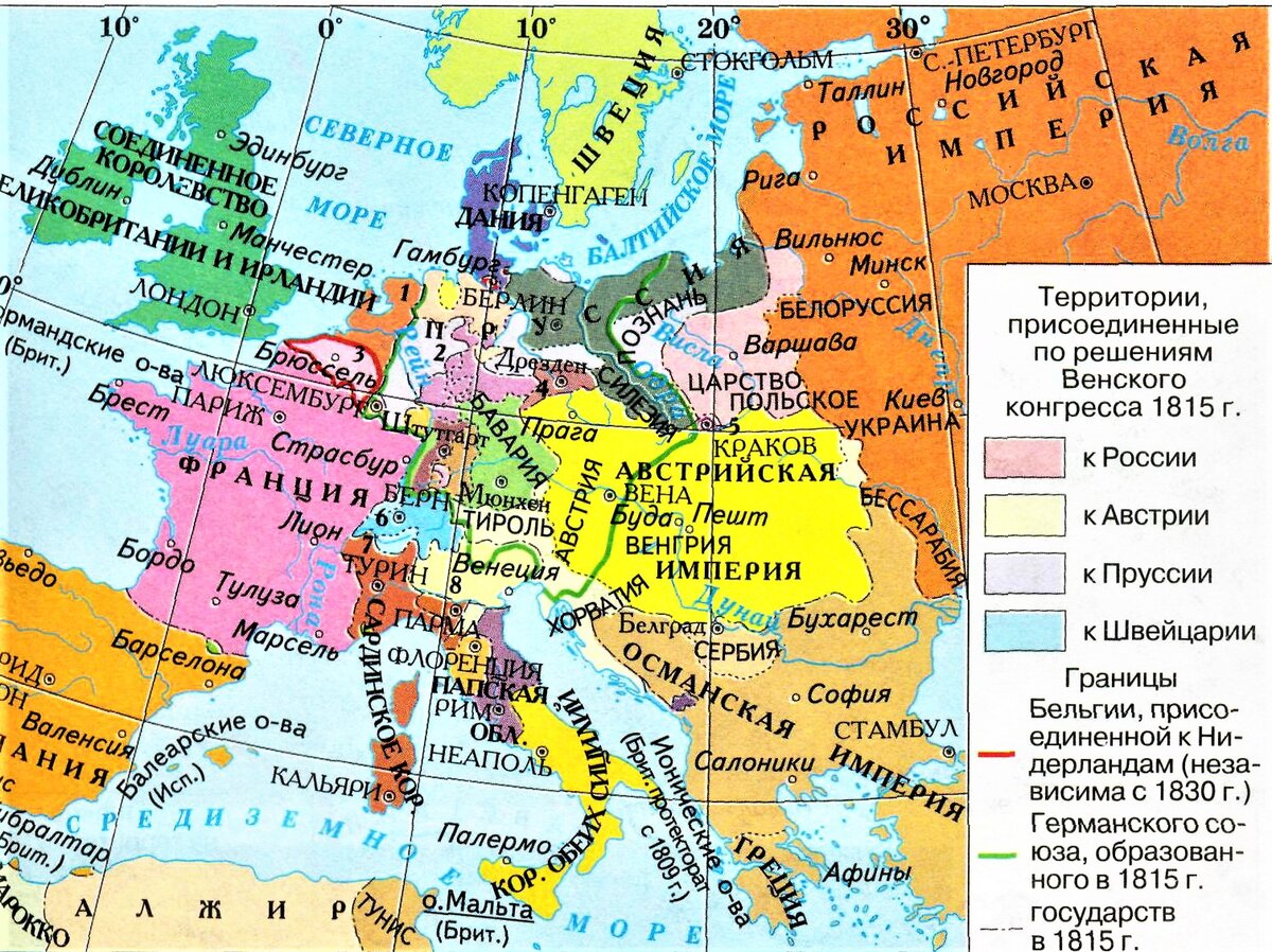 Карта россии в 1825 году