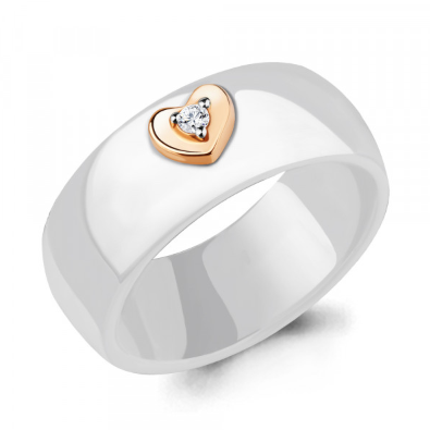 Сочетание керамики и драгоценных металлов придаёт украшению неповторимый шарм