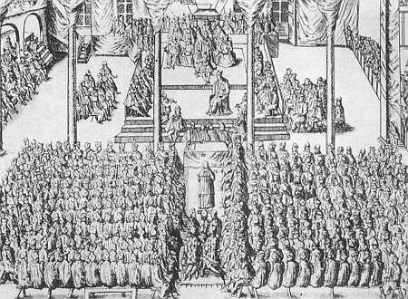 Заседание Генеральных штатов. Гравюра 16 века.