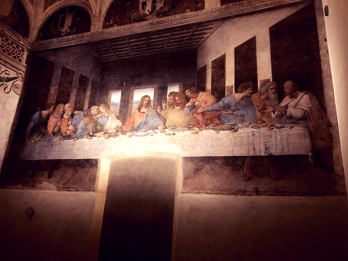 Фреска в церкви Санта-Мария-делле-Грацие в Италии