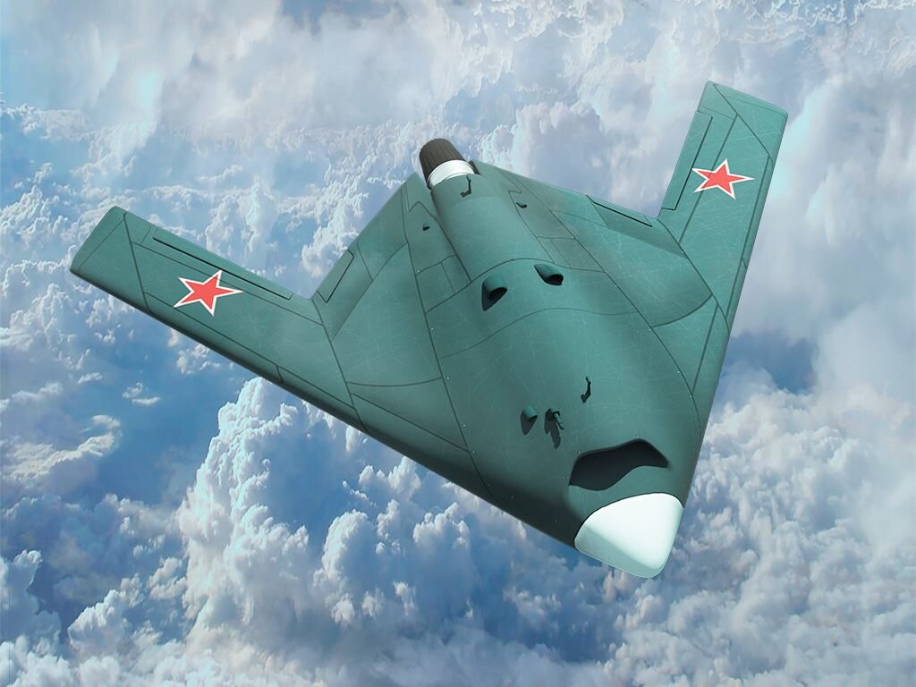 Российский БПЛА "Охотник", иллюстрация