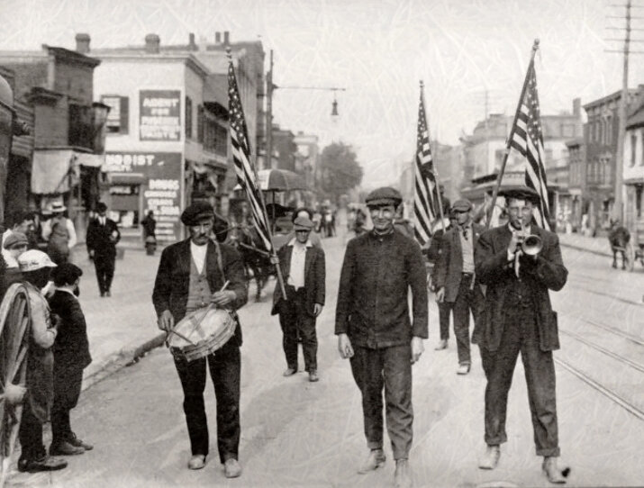 Марш Армии Кокси по улицам города