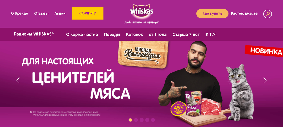 Фото с официального сайта вискаса в России