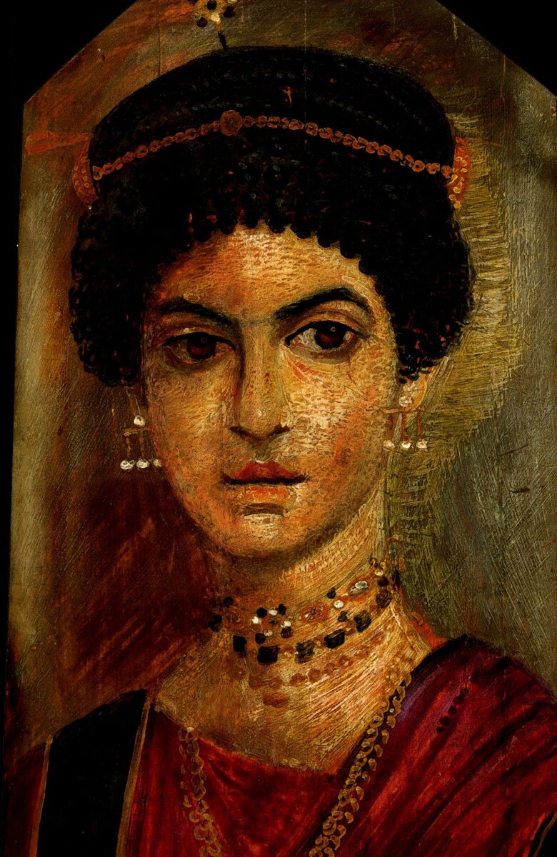 Портрет женщины в оранжевом хитоне, I-III в. н. э.