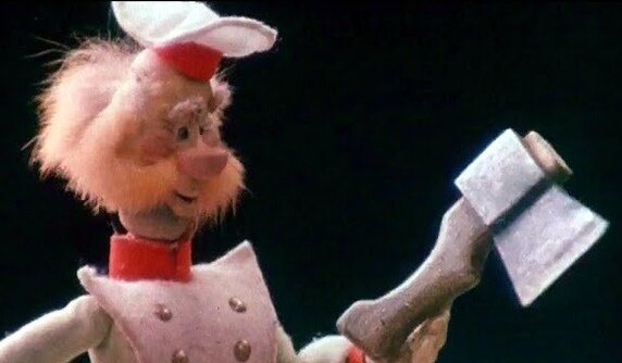 Скриншот мультфильма "Каша из топора" 1982 г.