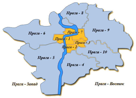 Прага карта города на русском языке