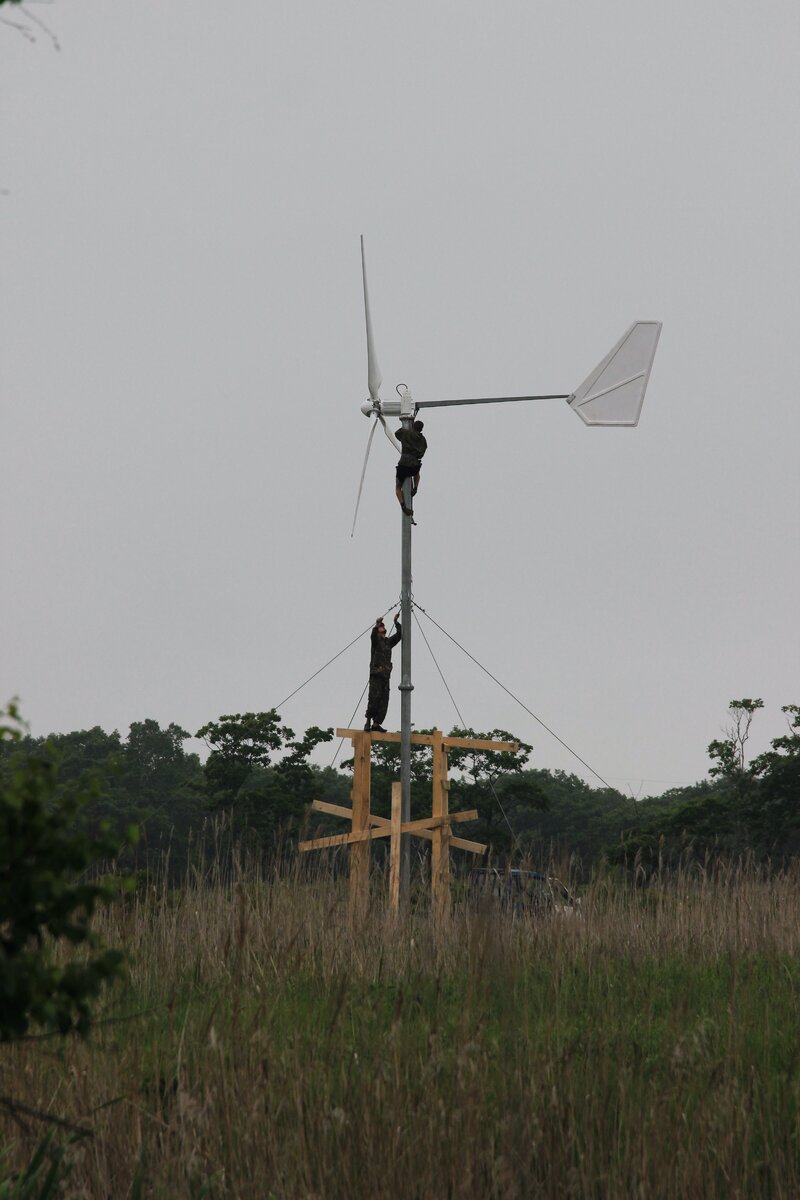 Установка ветрогенератора