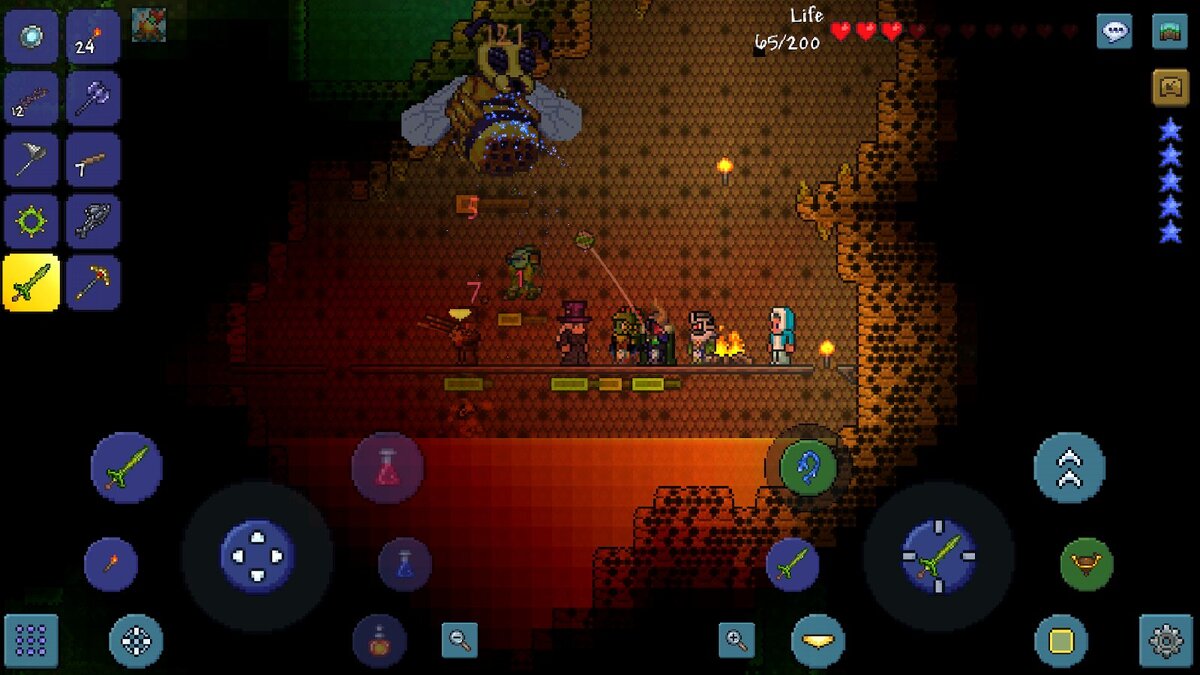 Убийство одного из множества боссов Terraria