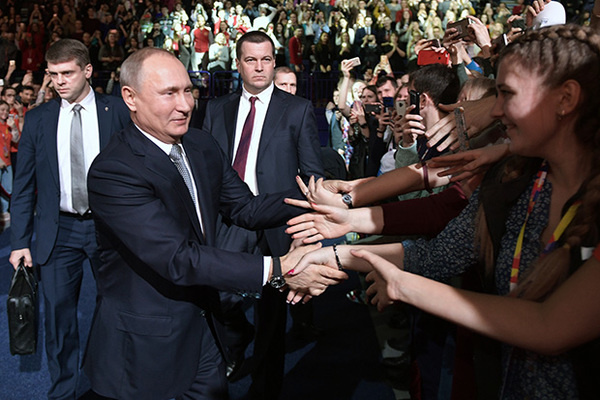 В.В.Путин общается с народом
