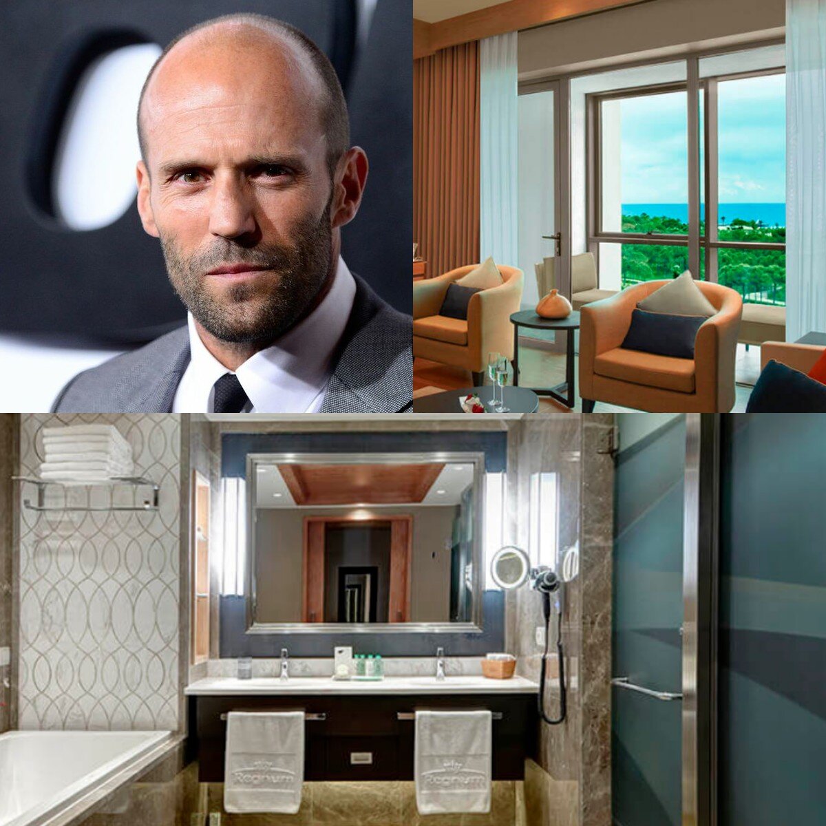 Актер Джейсон Стейтем на вилле Crown