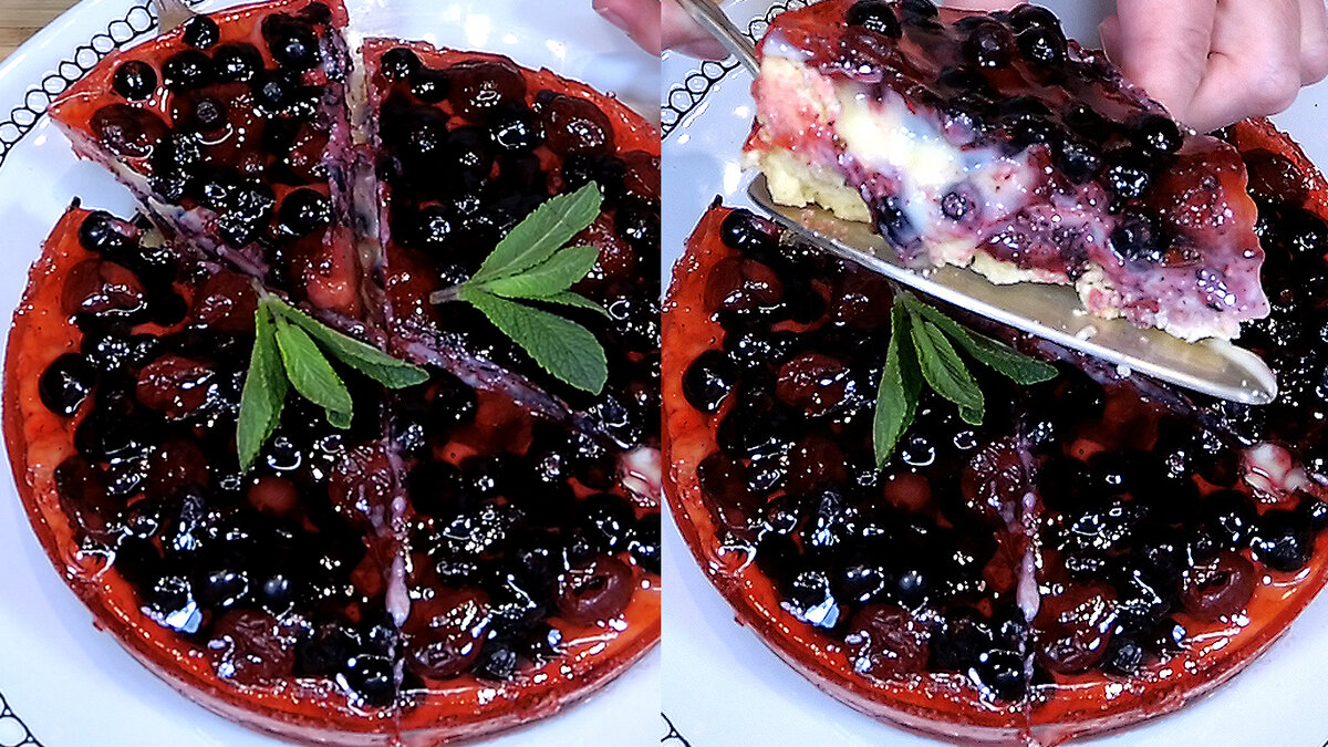 Тирольский пирог с замороженными ягодами