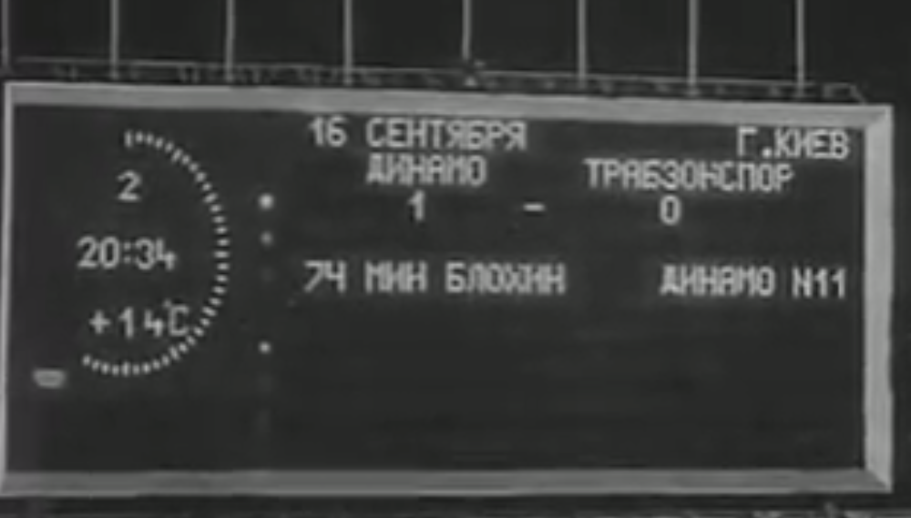 Динамо - Трабзонспор. Счет на табло