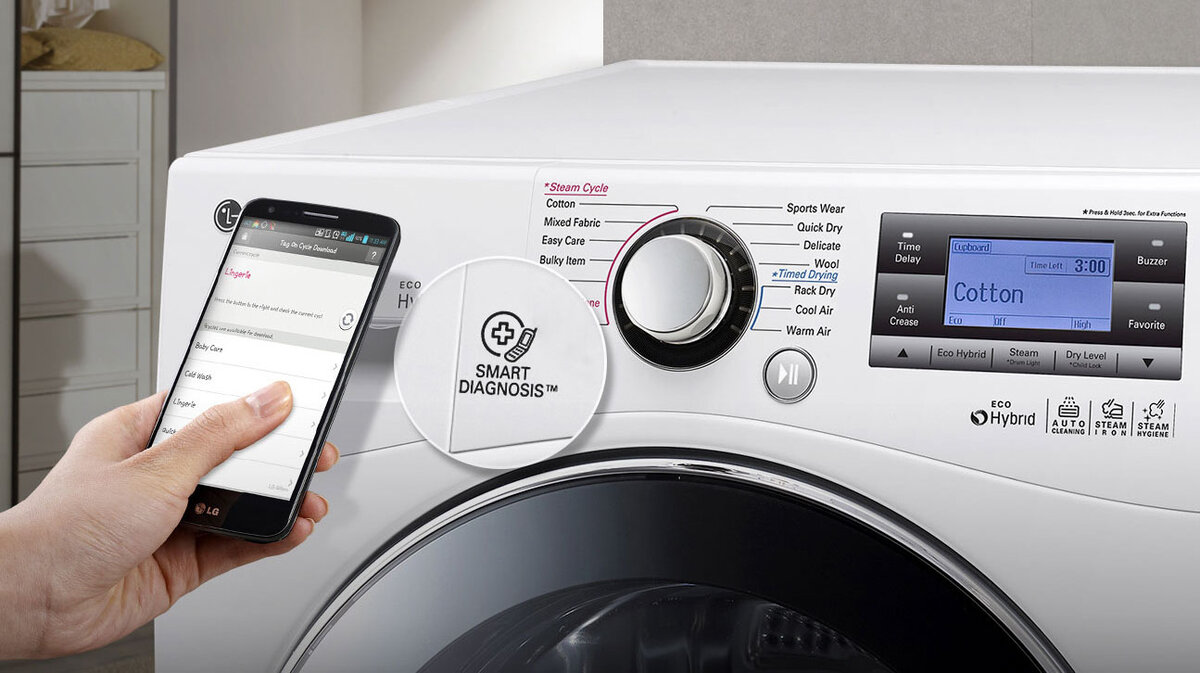 Lg washer deals dryer smart diagnosis