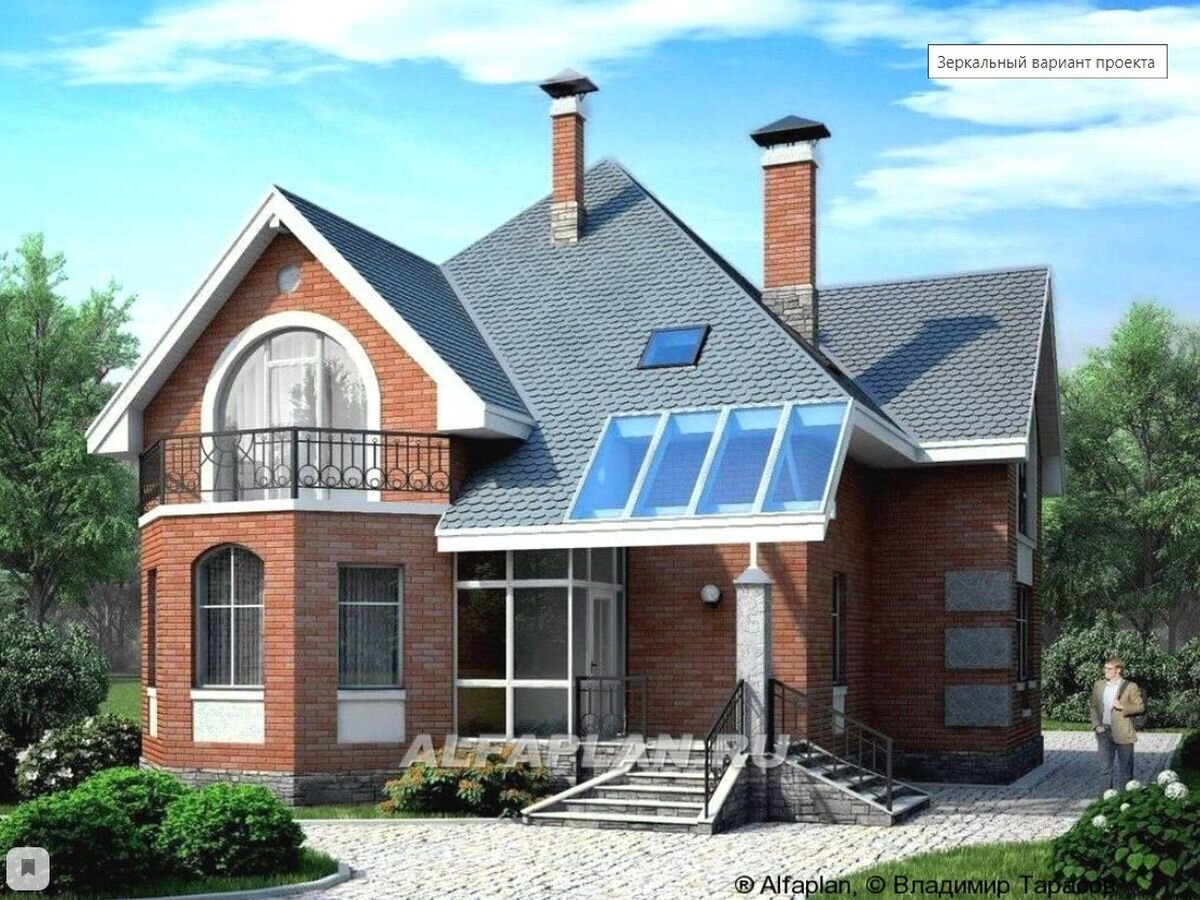 Фасады дома по проекту  загородного дома "Романтика" 65а