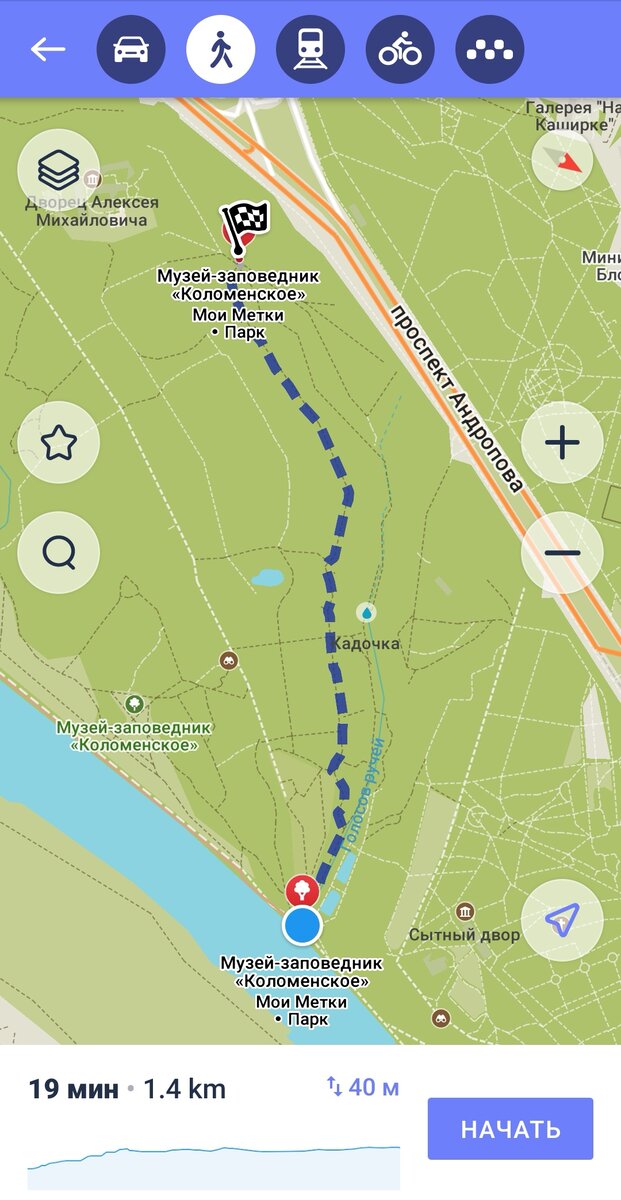        Маршрут вдоль Голосова ручья 