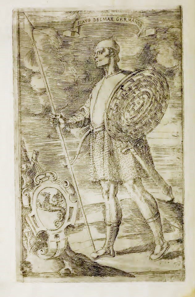 Иллюстрация из книги Мавро Орбини "Славянское царство" (Il Regno de gli Slavi), 1601 год.