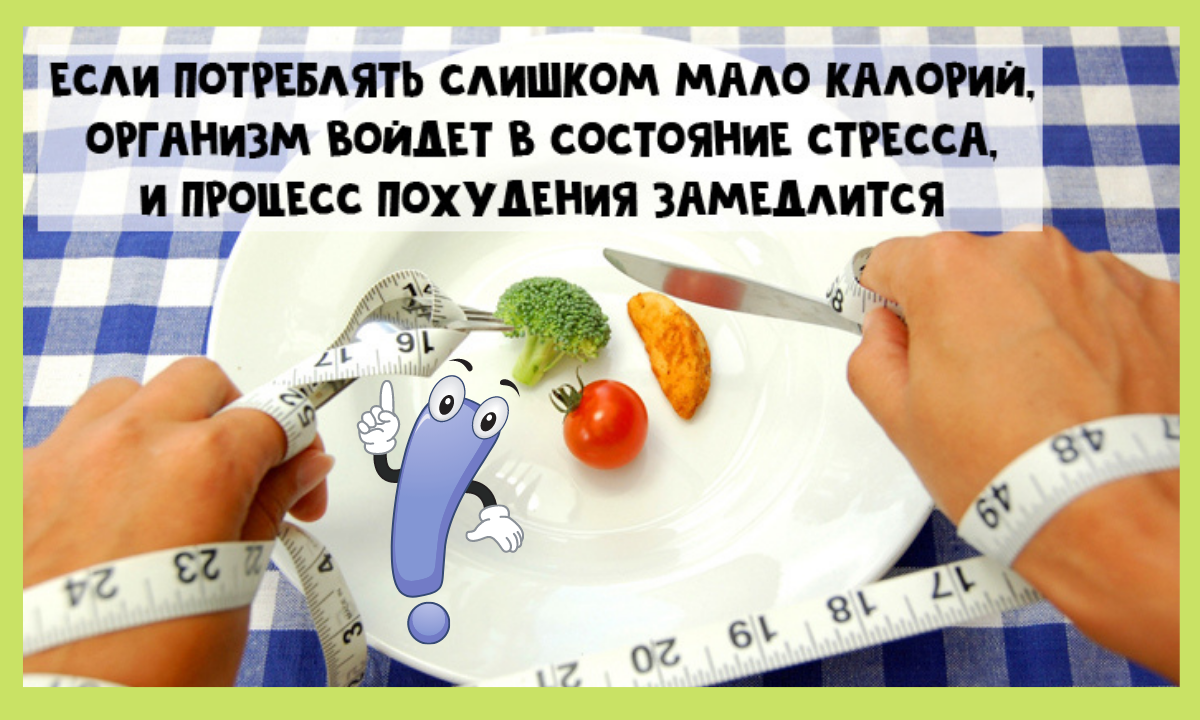 Калорийность питания ниже, чем 1200 ккал - это плохо и чревато | Дамы,  давайте худеть вместе | Дзен