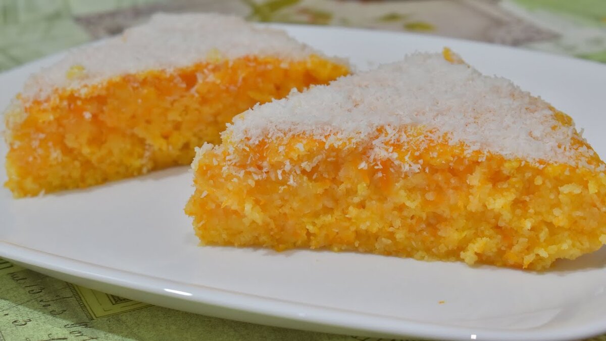 Пирог манник тыквенный