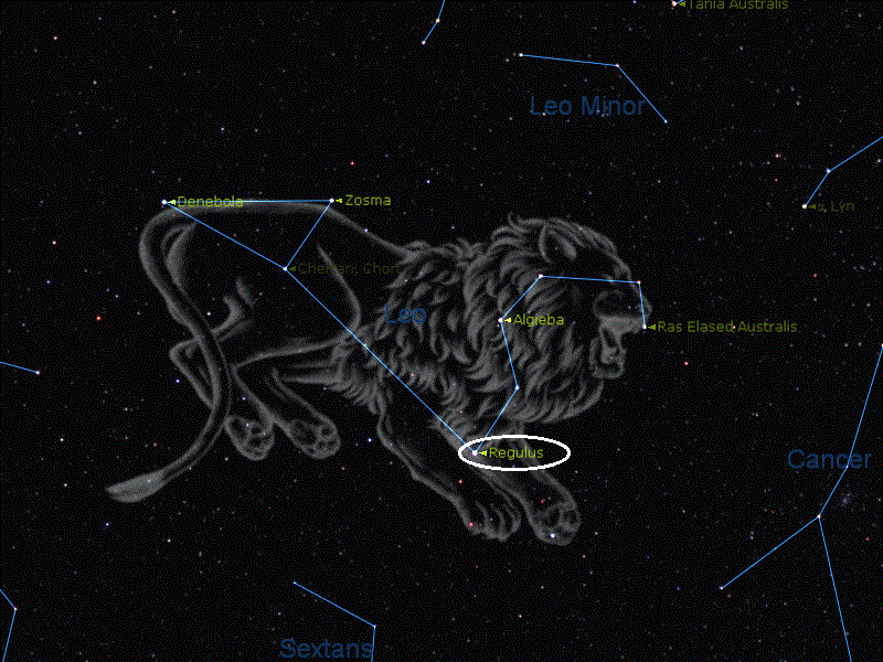 Звезда «Регул» созвездие "Льва"