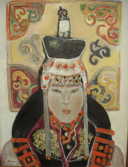 Анатолий Калашников  Докуз-хатун 67х50 хм 2001г  -  300 000