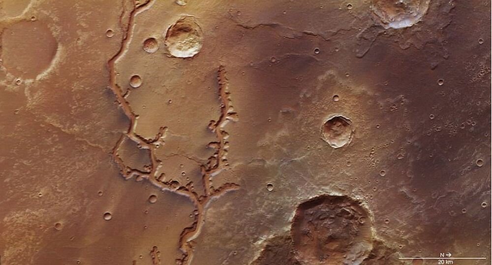 Высохшая река на Марсе