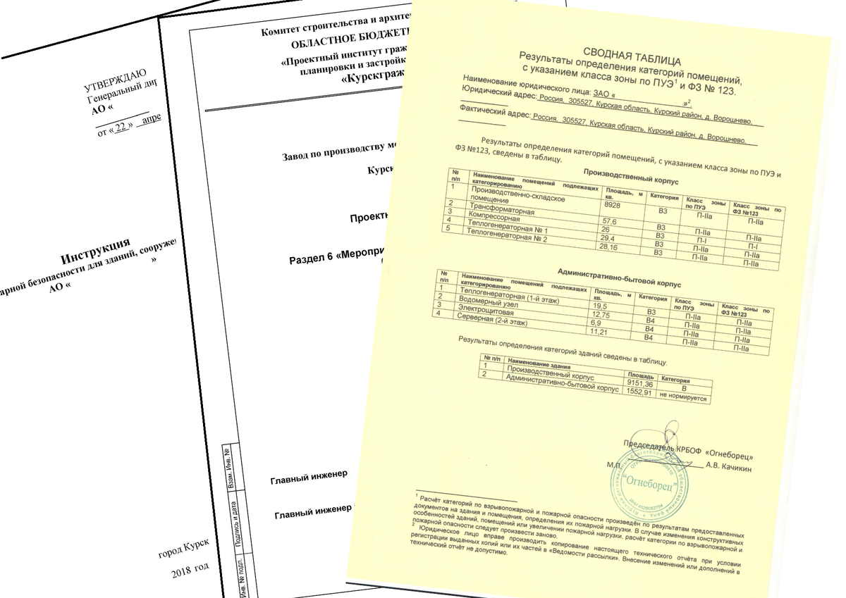 Документы по пожарной безопасности (фото автора)