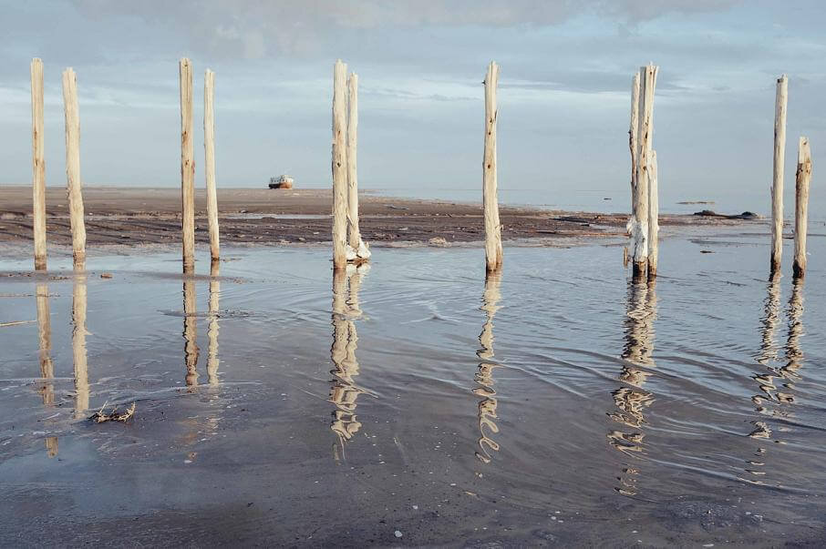 Каркас бывшего причала на озере Урмия, Иран. 12 апреля 2019 годаФото: Wikimedia Commons