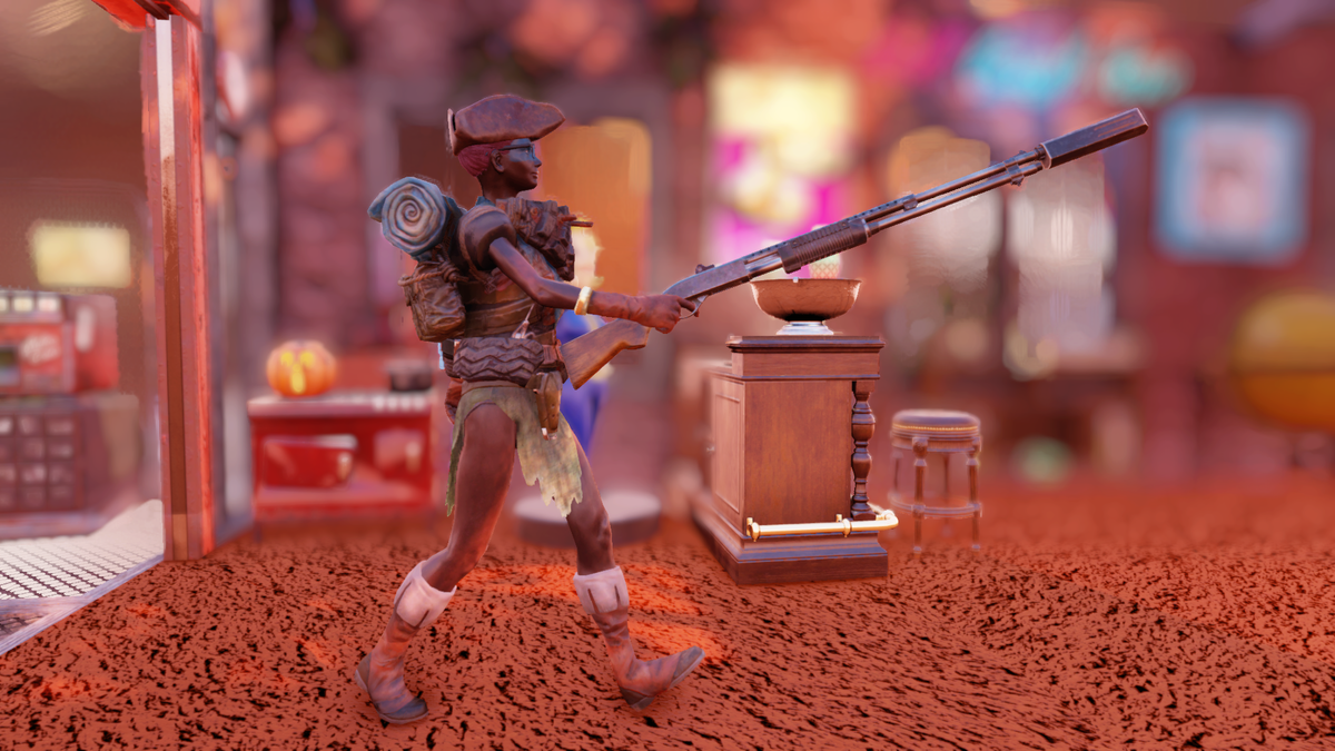 Девушка с дробовиком - скриншот из игры Fallout 76