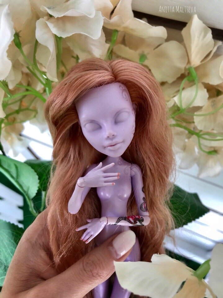 Новые волосы куклы