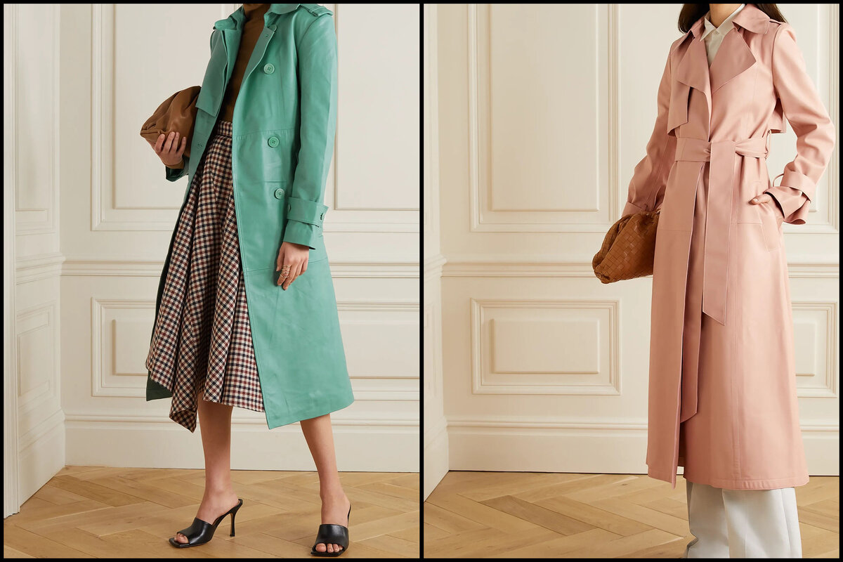 Кожаное пальто