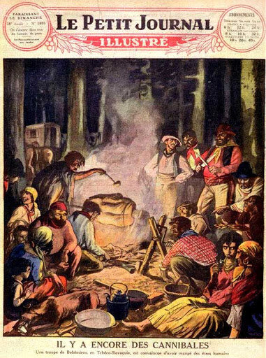 Цыгане едят людей. иллюстрация 1927 года. 