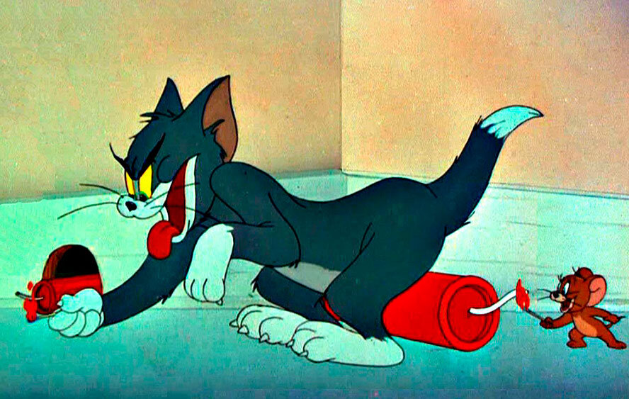 Кадр из мультфильма "Том и Джерри"