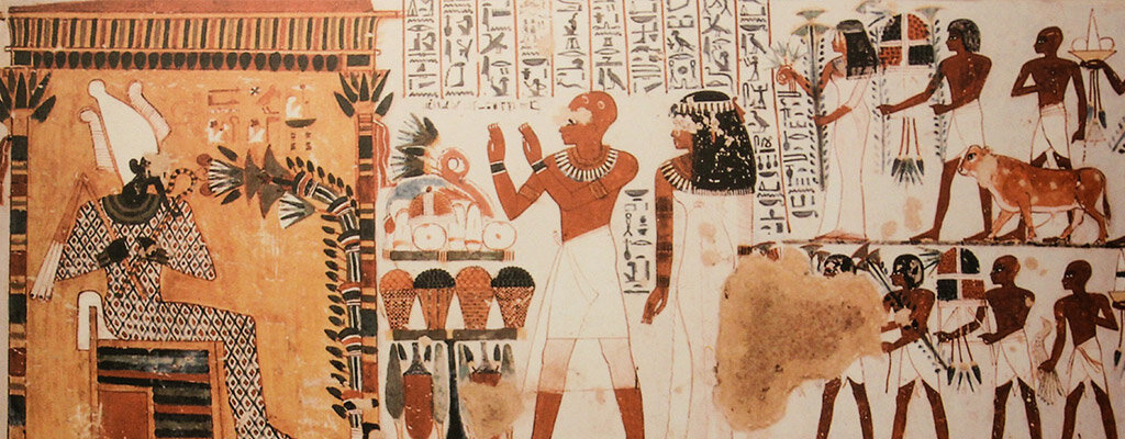 Фреска из гробницы фараонов с дум-пальмой