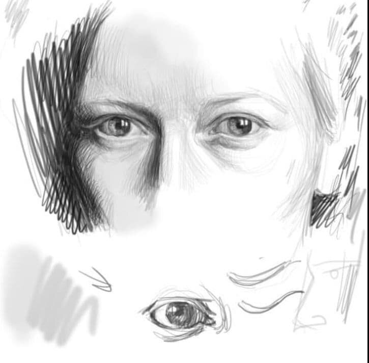 Набросок портрета, художник - Анастасия Шимшилашвили