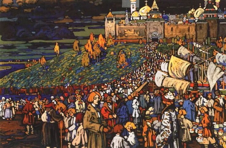 Кандинский. Приезд купцов. 1905.