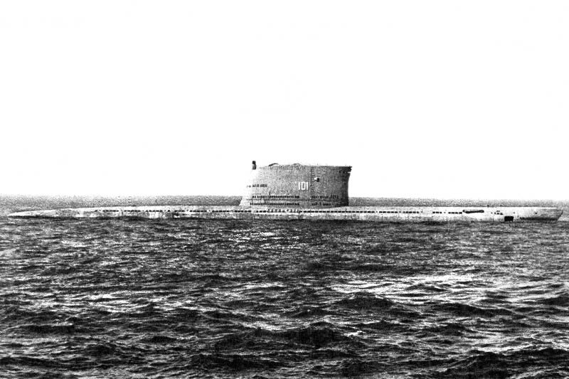 Старое фото Б-73 на ходовых испытаниях 1957 г., найденное в интернете на сайте deepstorm.ru.