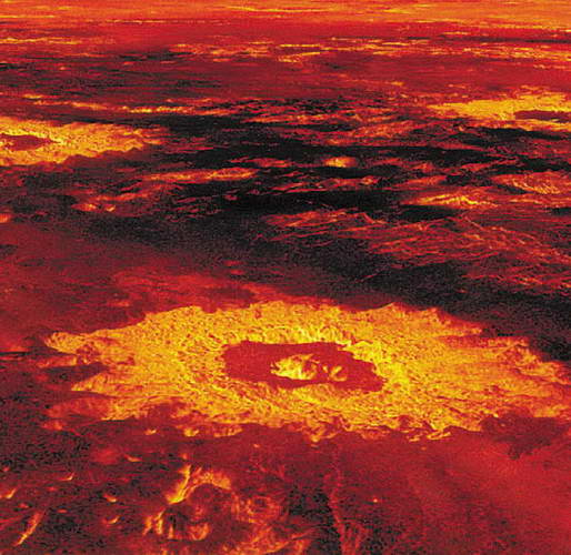 Кратеры на поверхности Венеры