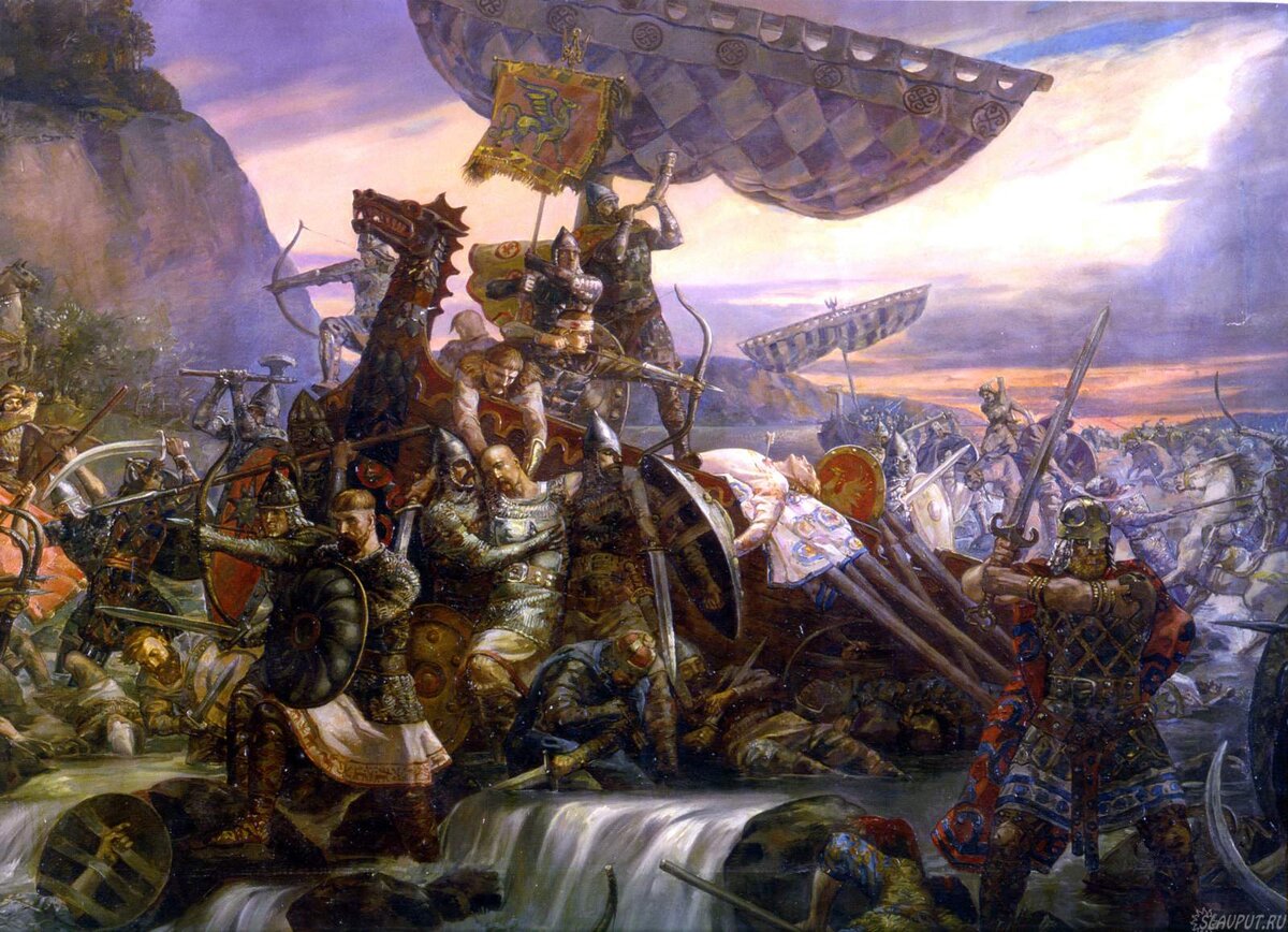  Иллюстрация к книге "Святослав" 2003 год. автор рисунка Михаил Иванов