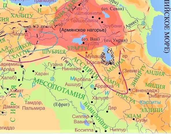 Карта урарту армения