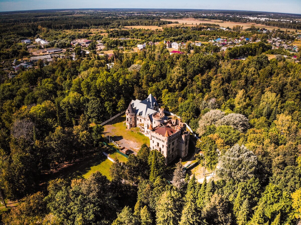 Главный дом усадьбы в виде замка