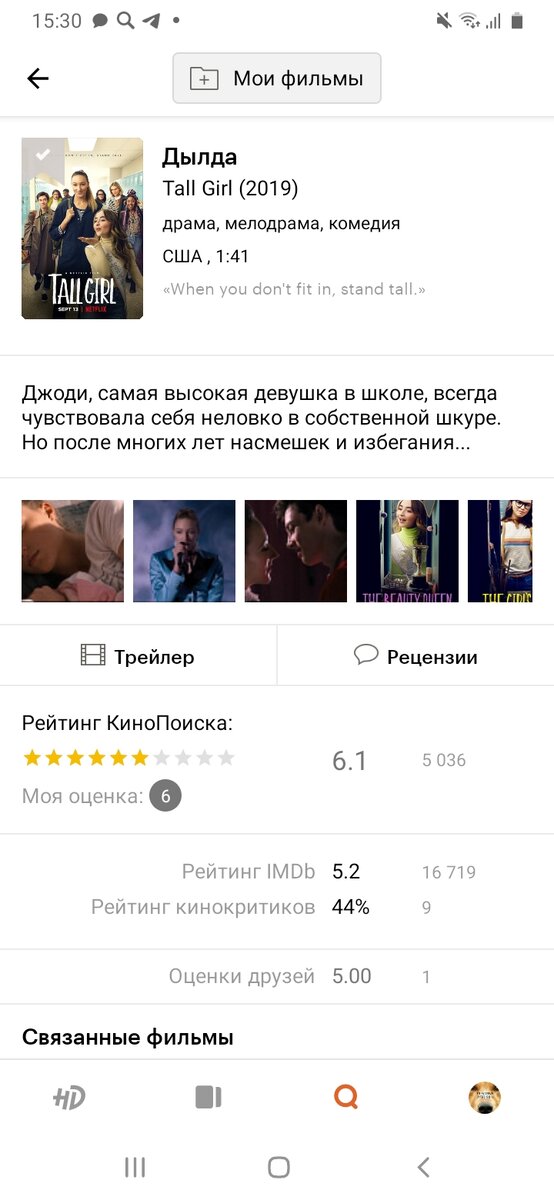 Постер+моя оценка на кинопоиске 