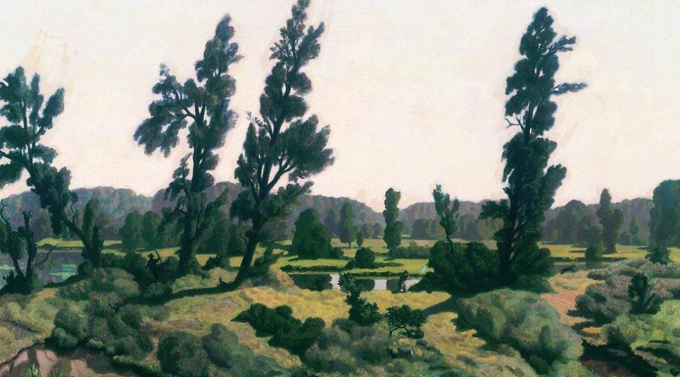 Фотография картины Н. Крымова "Раннее утро" (из свободных источников)