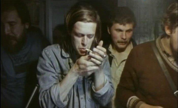 Борис Гребенщиков в молодости Кадр из документального фильма "Рок" 1987 г. 