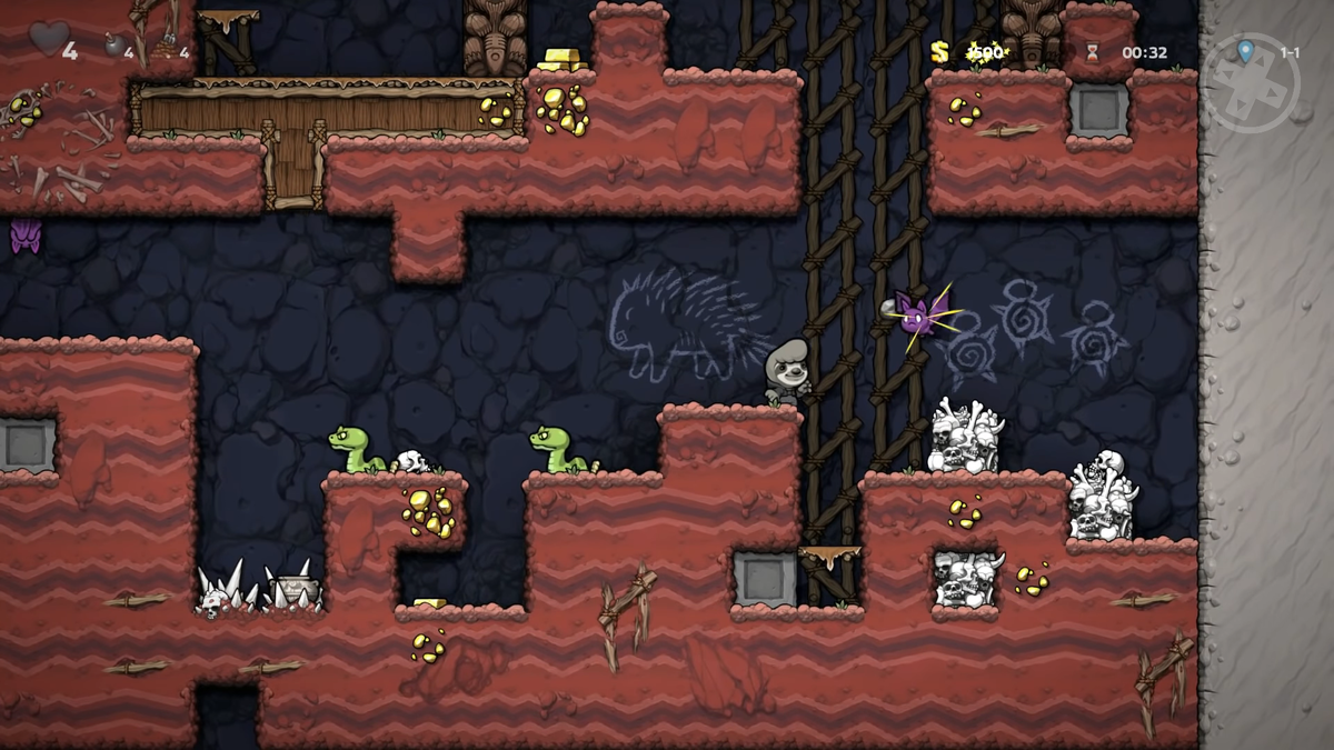 Скриншот из игры Spelunky 2